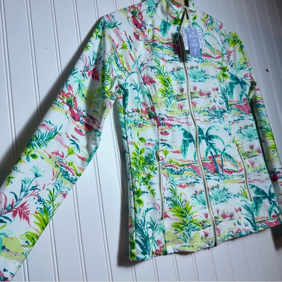 Sigrid Olsen Womens Tropical Golf Tennis Full Zip Jacket Size S NWT - Picture 4 of 10